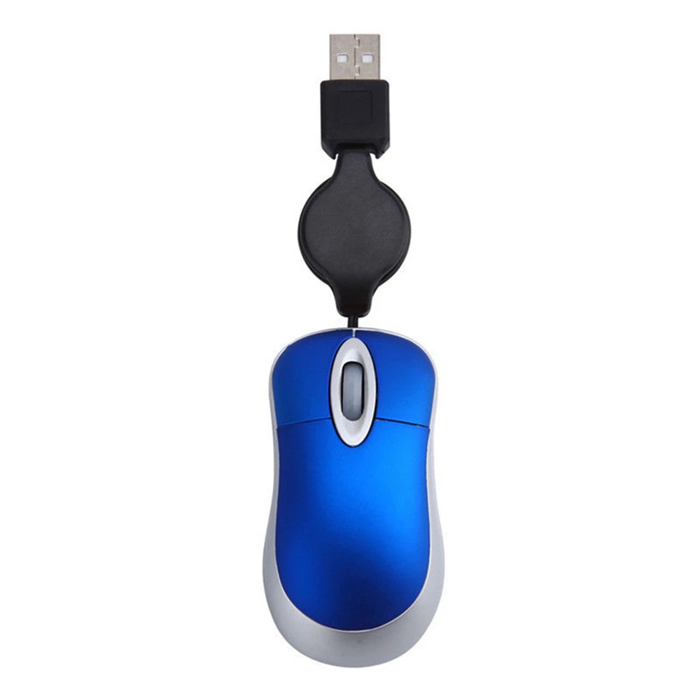 แบบพกพา Mini USB สายเมาส์ออปติคอลเมาส์ Mini Retractable Ergonomics สำนักงานบ้านเม้าส์สำหรับ PC คอมพิวเตอร์แล็ปท็อป