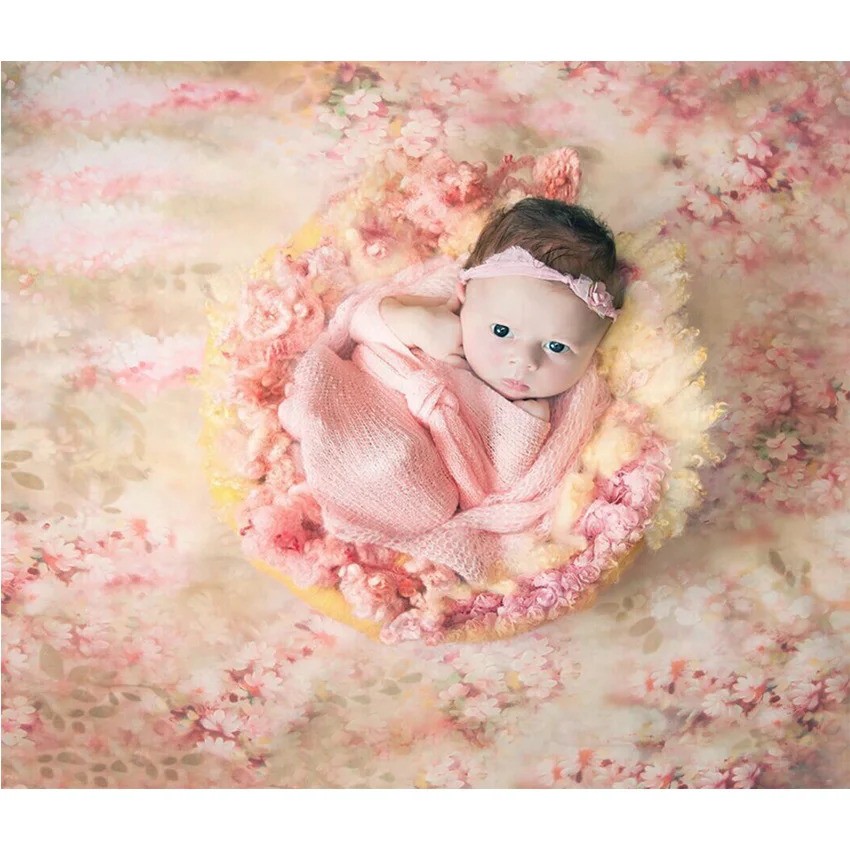 Mehofond Pink Floral Backdrops Spring Newborn Baby Girl Portrait Flower Photography Background For Photo Studio Photozone Props