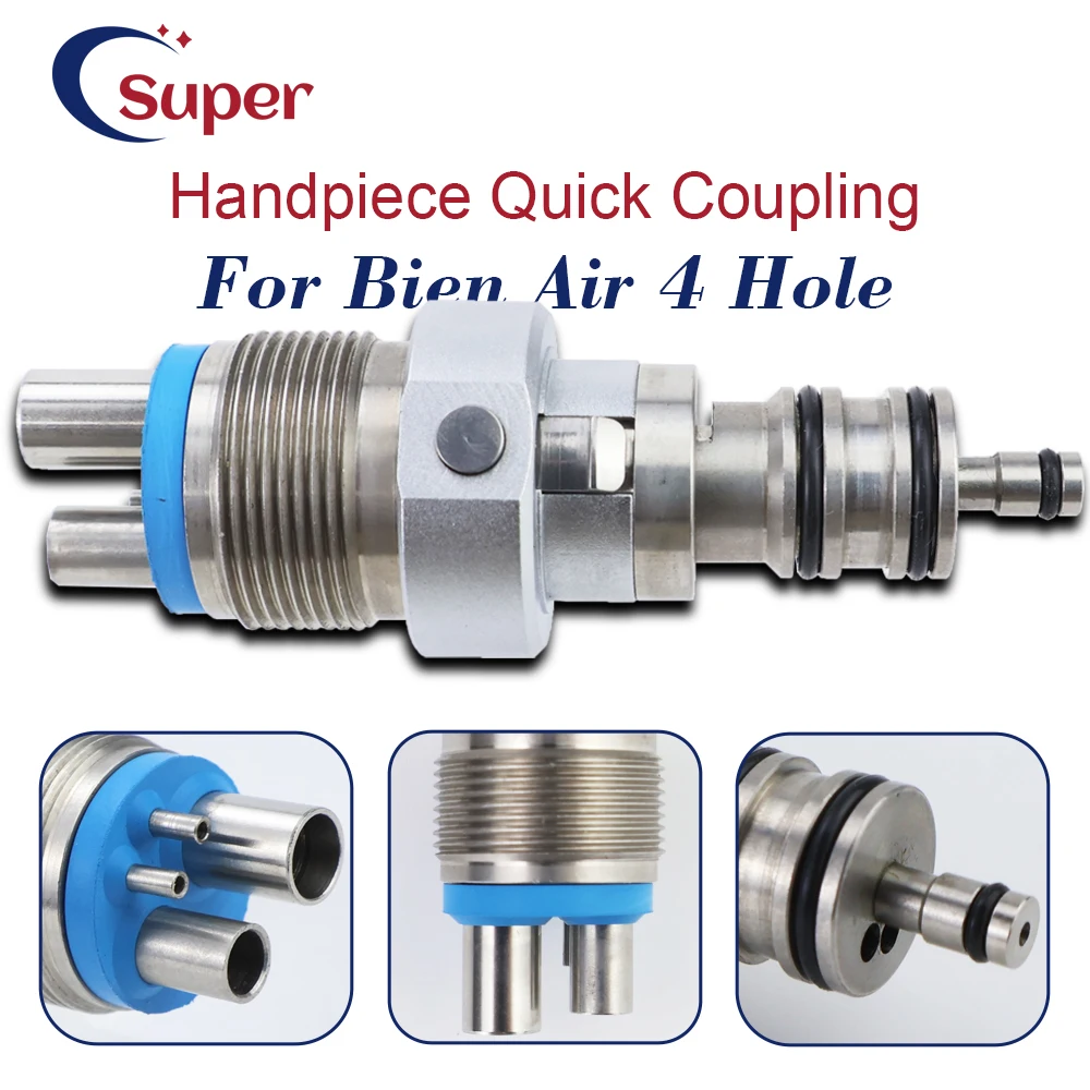 Dental Quick Coupler Coupling 4 Holes Quick Coupling for Bi* Air Dentistry Turbine High Speed Handpiece Dentistry Connector