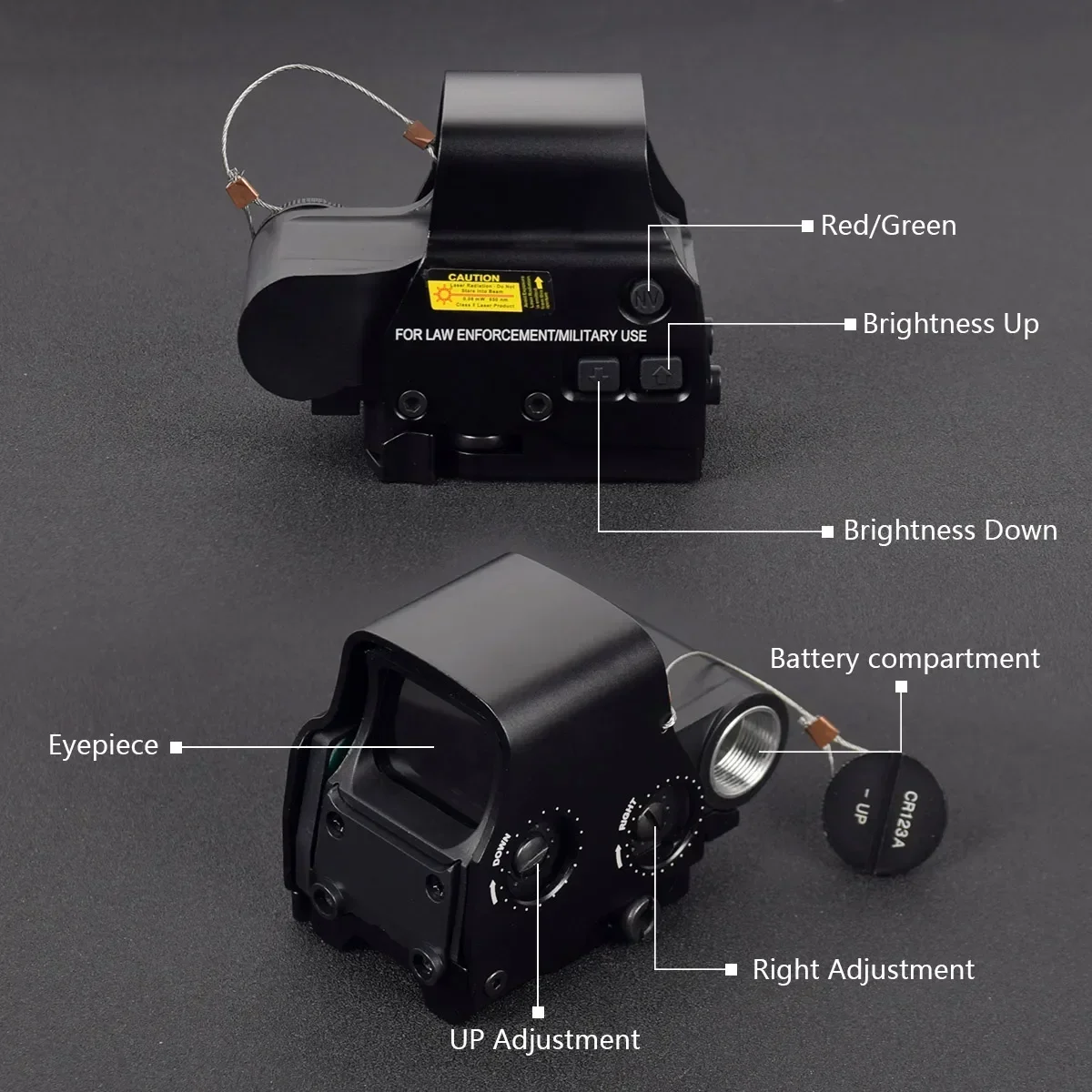 Red Green Dot Holographic Sight Scope Hunting Red Dot Reflex Sight Riflescope Collimator With 20mm Rail Mount 551 552 553 558