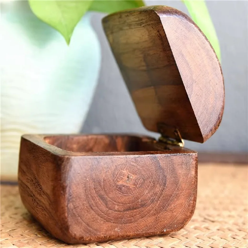 

Solid wood jewelry storage box, vintage jewelry box, Southeast Asian style gift
