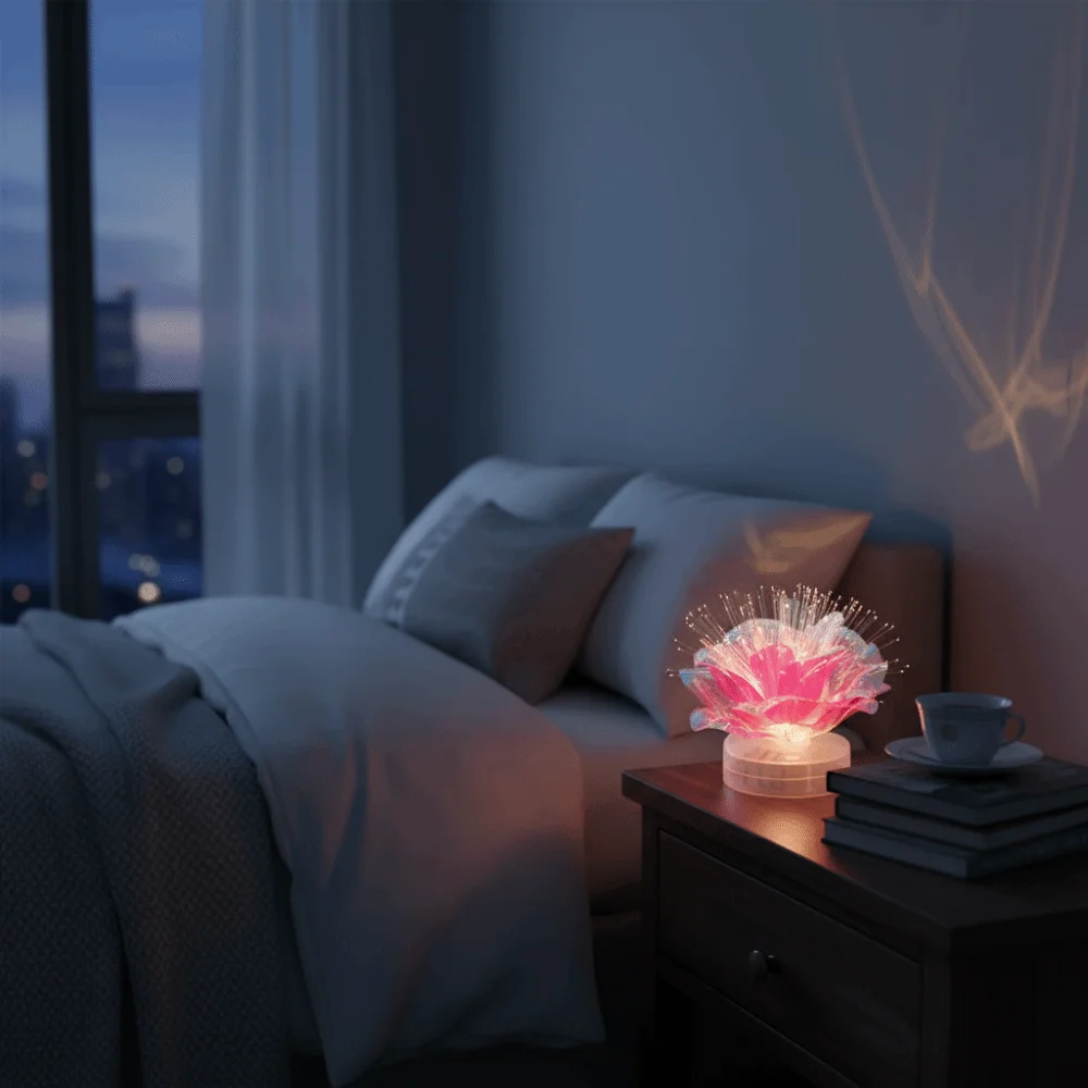 

Seven-Color Optical Fiber LED Illuminated Rose Colorful Change Color Romantic Light And Shadow Garden Landscape Light