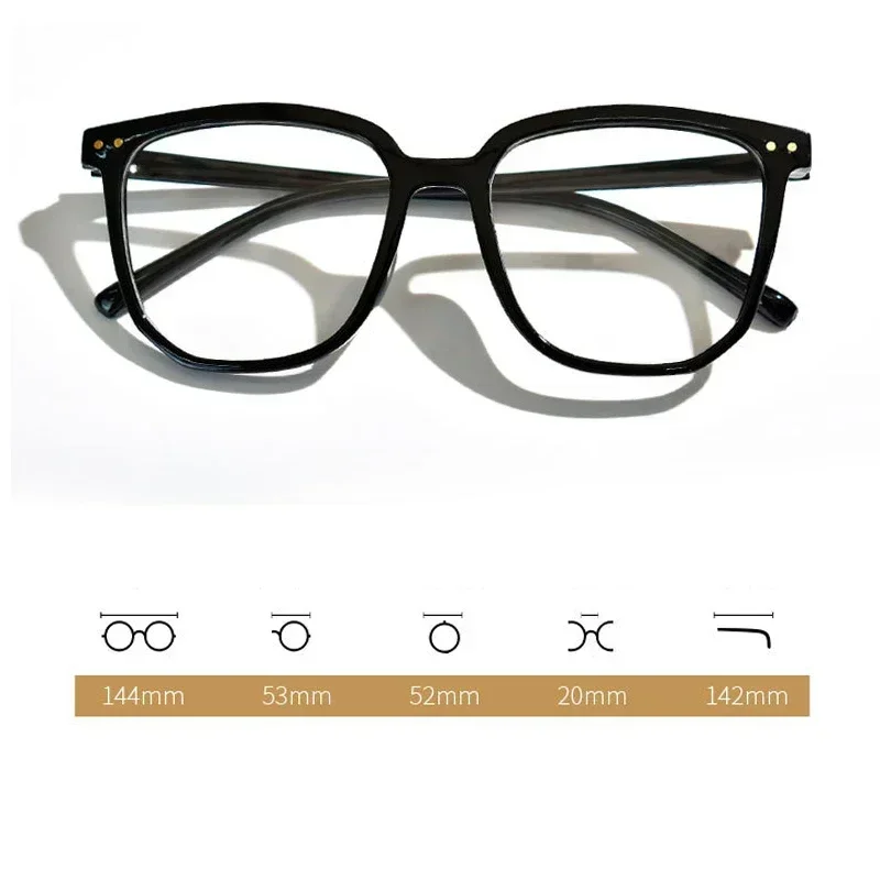 Anti-Blaulicht-Anti-Strahlungs-Myopie-Brille, trendige Nahsichtbrille, Augenschutz, flacher Lichtspiegel, 0–1,0–1,5–2,0 bis 6,0 – Detail 11