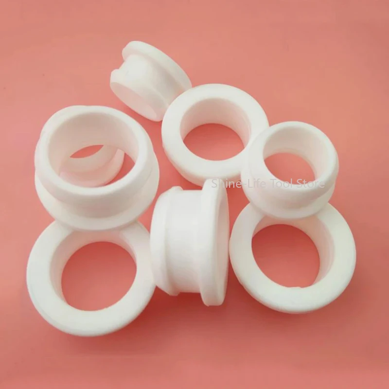 White Silicone Rubber Snap-on Grommet 4.5mm~50.6mm Bung Wire Cable Protect Hollow Hole Plugs End Caps Through Hole Inserts Plug image 5