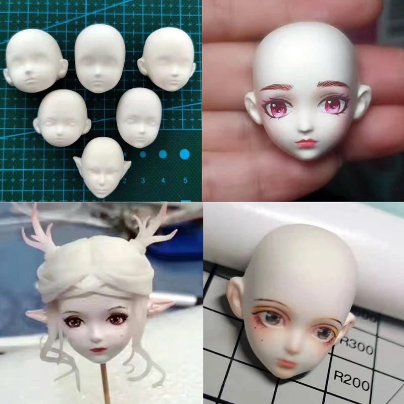 

85LF 10 Pcs Human Face 3D Epoxy Resin Mold Plaster Silicone Mould DIY Crafts Ornaments Decorations Casting