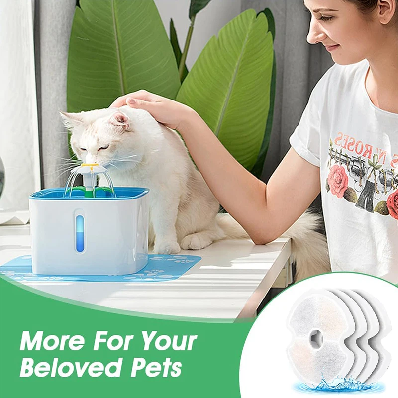 10/20 Stück Ersatzfilter für Katzenwasserbrunnen, universelles Zubehör für Trinkbrunnen für Hunde und Haustiere – Detail 7