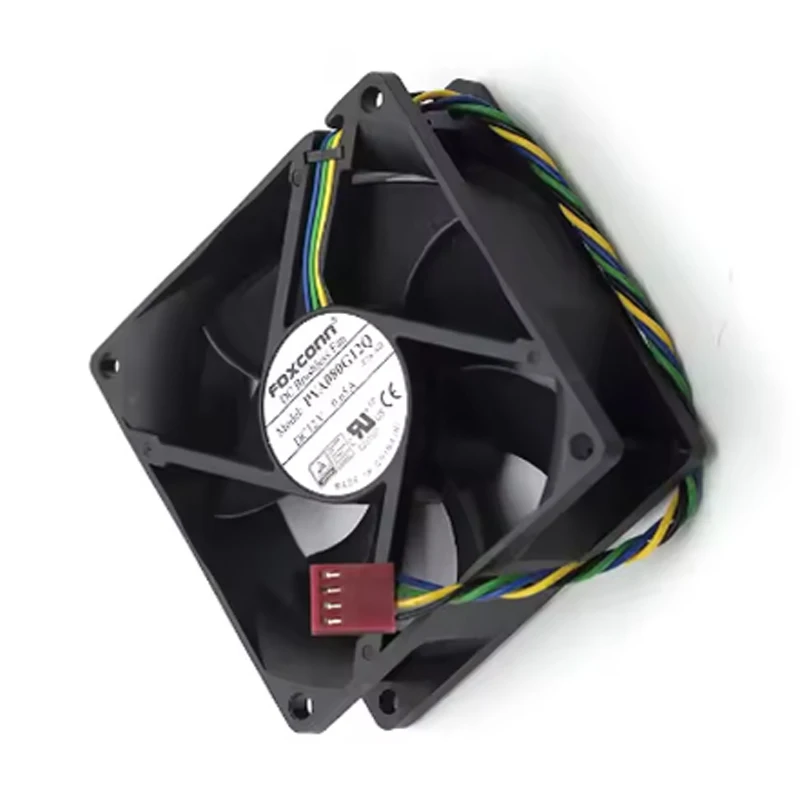 8025 12V 0.65A 8CM 4 pines PWM ventilador de alto volumen de aire PVA080G12Q