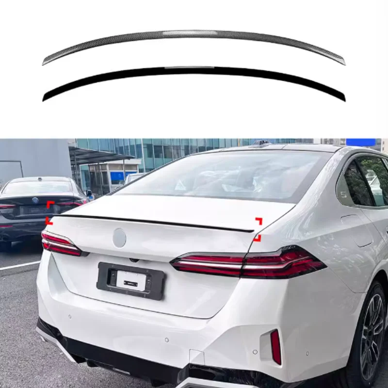 Rear Spoiler For BMW THE 5 Series G60  I5 525 530 540 2024+ ABS Gloss  Black Carbon Look Back Wing Lip PRO style