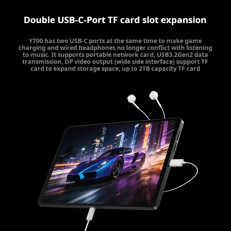 Lenovo Legion Y700 Gen 5 Gaming Tablet 8.8 inch 3K 165Hz Snapdragon 8 Elite Gen 5 9000mAh 68W Fast Charging Dual USB C Portable view 5