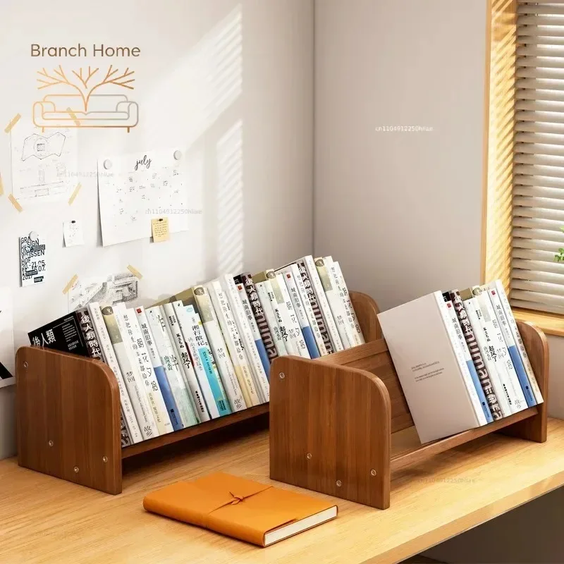 Desktop bookshelf storage rack, student home desk, small book stand storage rack, bedroom desk, simple book rack