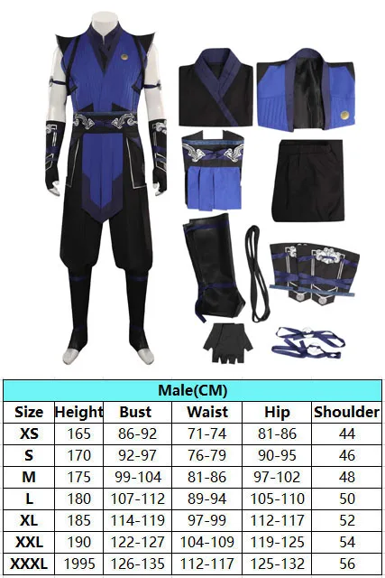 مورتال كومبات Sub Zero زي تنكري للرجال ، ملابس تمويه ، توب وسراويل ، ملابس الذكور البالغين ، حفلة الهالوين