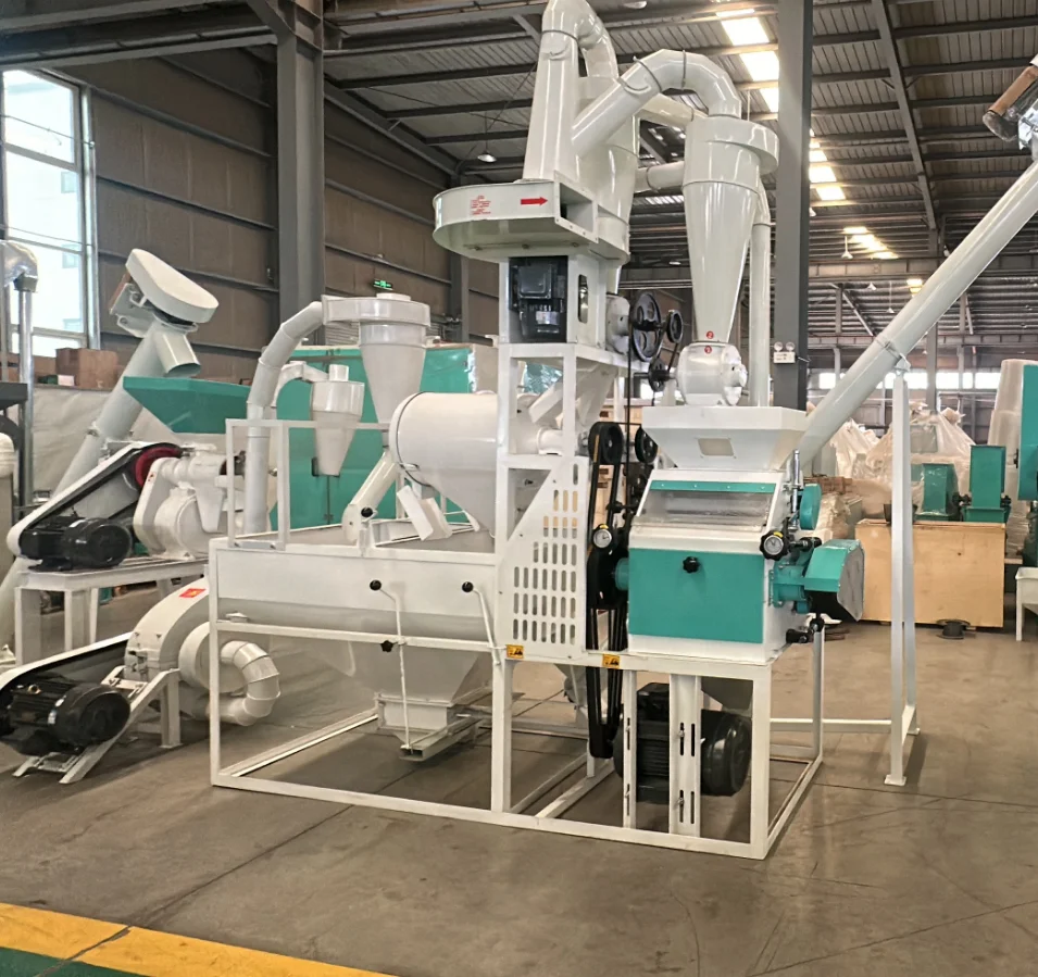 Engine-powered Steel Flour Milling Machine 300-500kg/h for Home & Farm Use Bread Pasta and Small Mill Plant