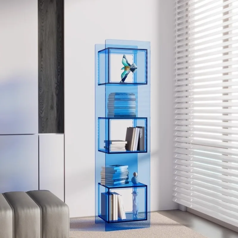 Acrylic Floor-to-ceiling Bookshelf Living Room Storage Locker Lego Figure Display Stand Multi-layer Magazine