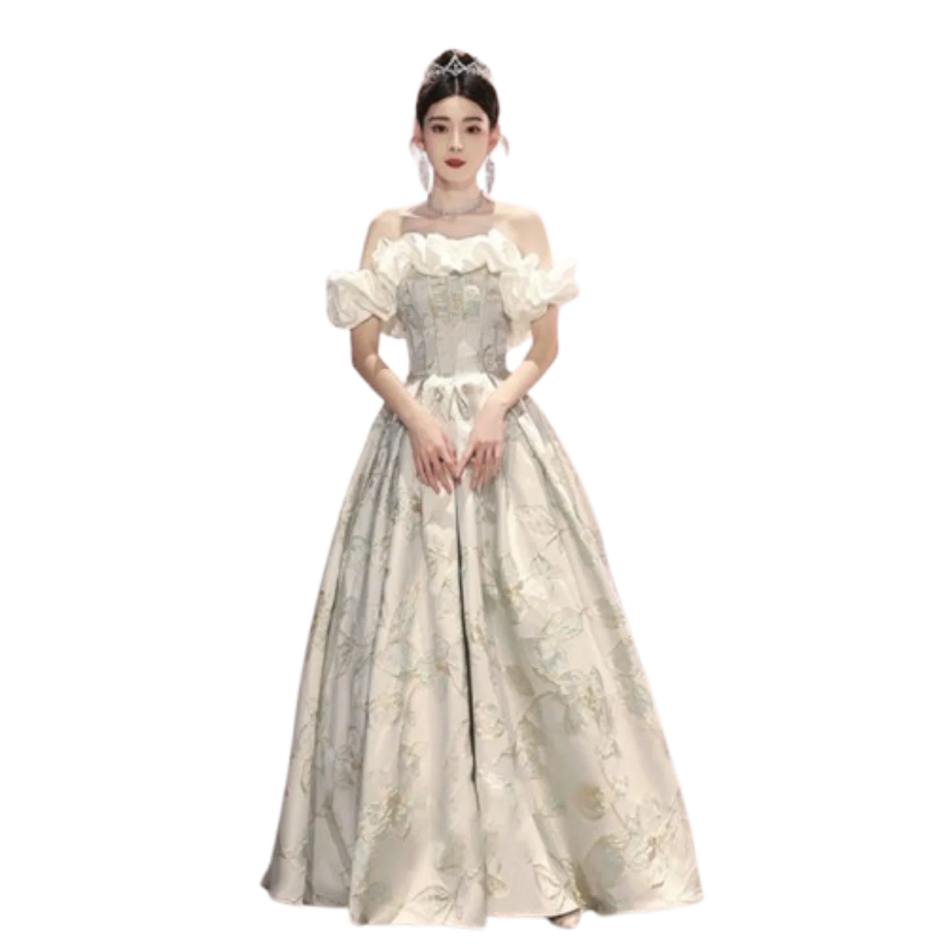 

French Youth Graduation Evening Dress Banquet Host Shoulder Dress Advanced Sense Art Exam Bar Mitzvah One Size Fits All Dresses