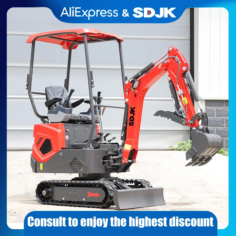 Small Excavator 1.6 tons Agricultural Mini digger Engineering Small digger Customizable Auxiliary Mini Excavator