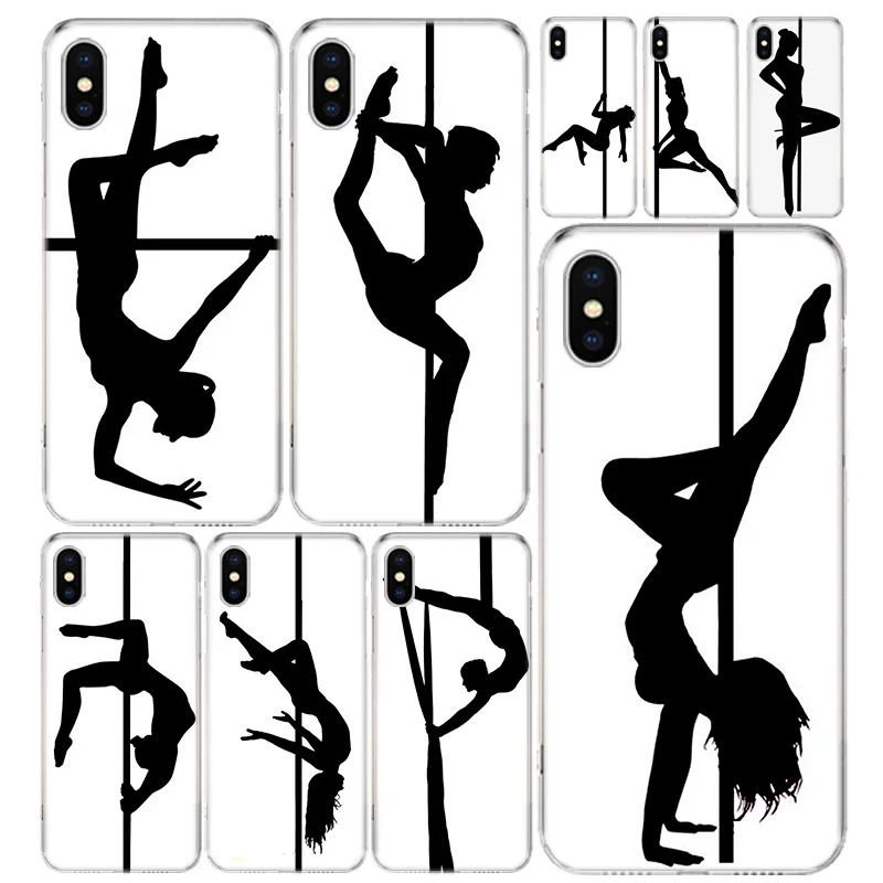 Pole Dancer Girl Silhouettes Phone Case Cover For iPhone 11 12 13 14 15 16 Pro Max Apple X XS XR 7 Plus 8 + Art Customized Funda