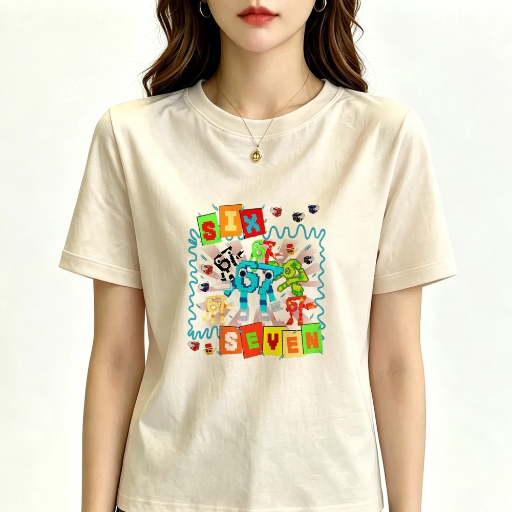 Six Seven shirt femme korean fashion scene  Psychedelic cutecore t shirt emo alternative  manga goth korean fashion