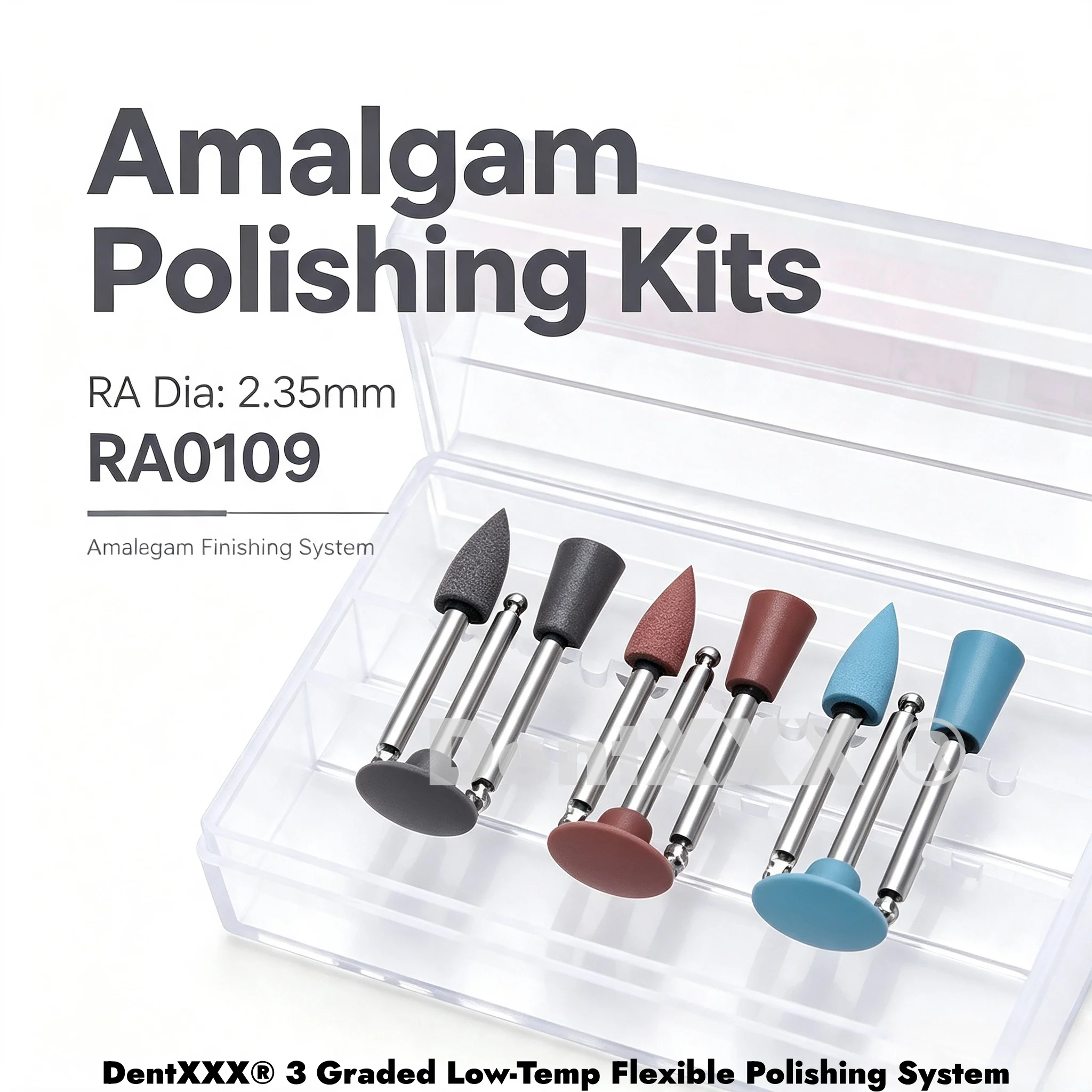 9-Piece Resin Ceramic Polishing Kit Ra0109, Low-Speed Tools Ra Series, Polishing and Grinding Heads for Low-Speed Manual Polishing of Ceramics, Resin, Alloys, and Metal Nail Art