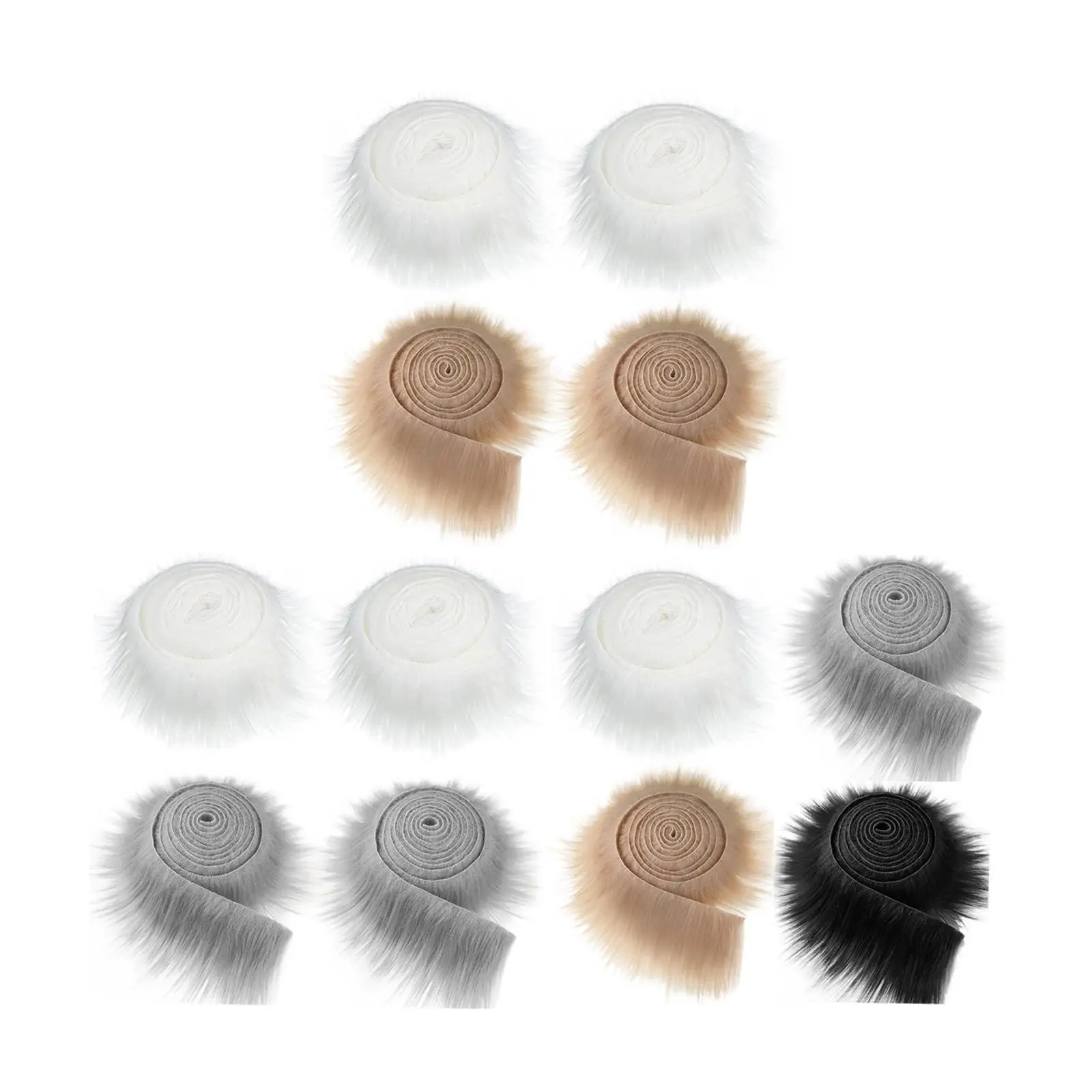 

4x Искусственный мех для костюмов, мягкая пушистая ткань для рукоделия, для вечеринок и украшения рождественской елки