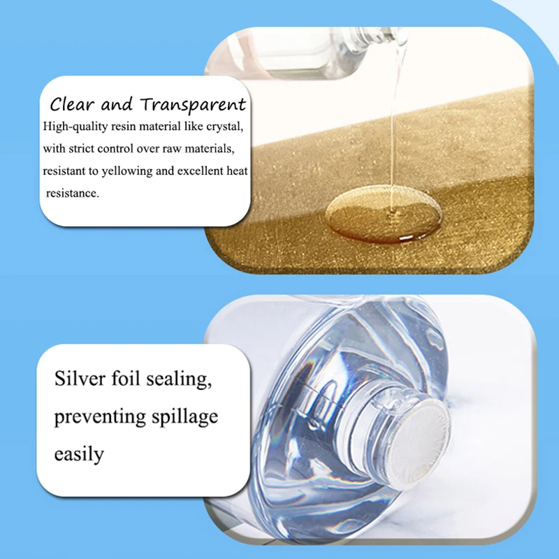 Epoxy Resin AB Glue 3:1 Weight Ratio High Gloss Surface Coating Clear Resin for Wood River Table Stone Crafts DIY Art Resin Kit
