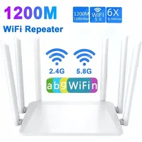 1200M Wireless Router External Antenna Modem Router Wide Coverage WiFi Repeater 2.4GHz Home Office Amplification Signal Router