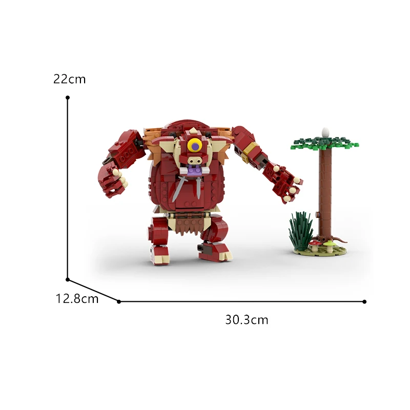 MOC for Zeldaed Breath of the Wild Hinox Beast Building Block Set One Eyed Monster Animal Model Brick Toy Children Birthday Gift