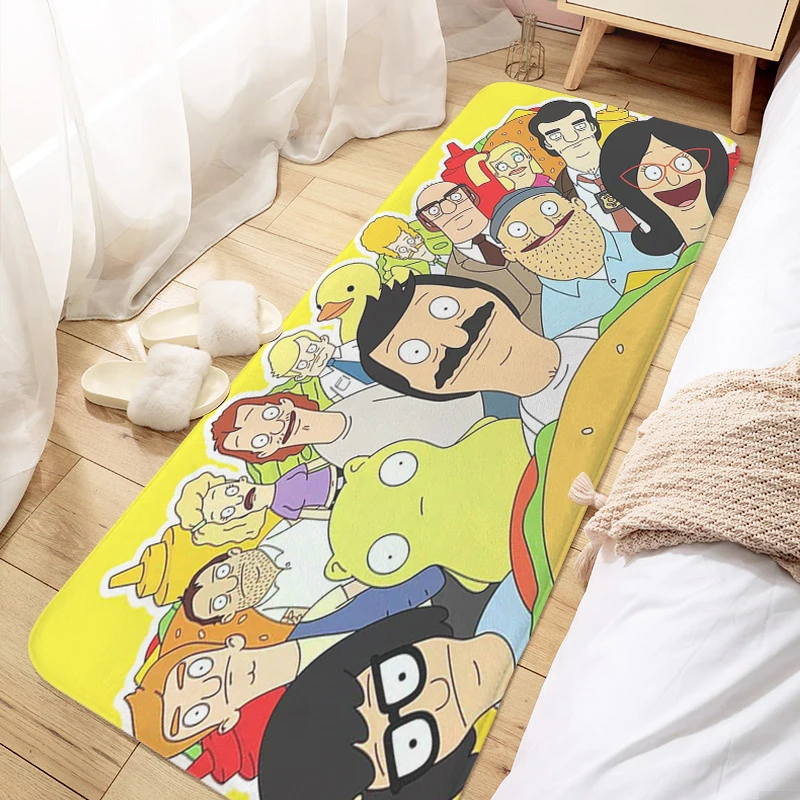 

Bedroom Foot Mat Non-slip B-Bob's B-Burgers Hallway Kitchen Rug Living Room Floor Carpet Doormat Entrance Door Slip-resistant