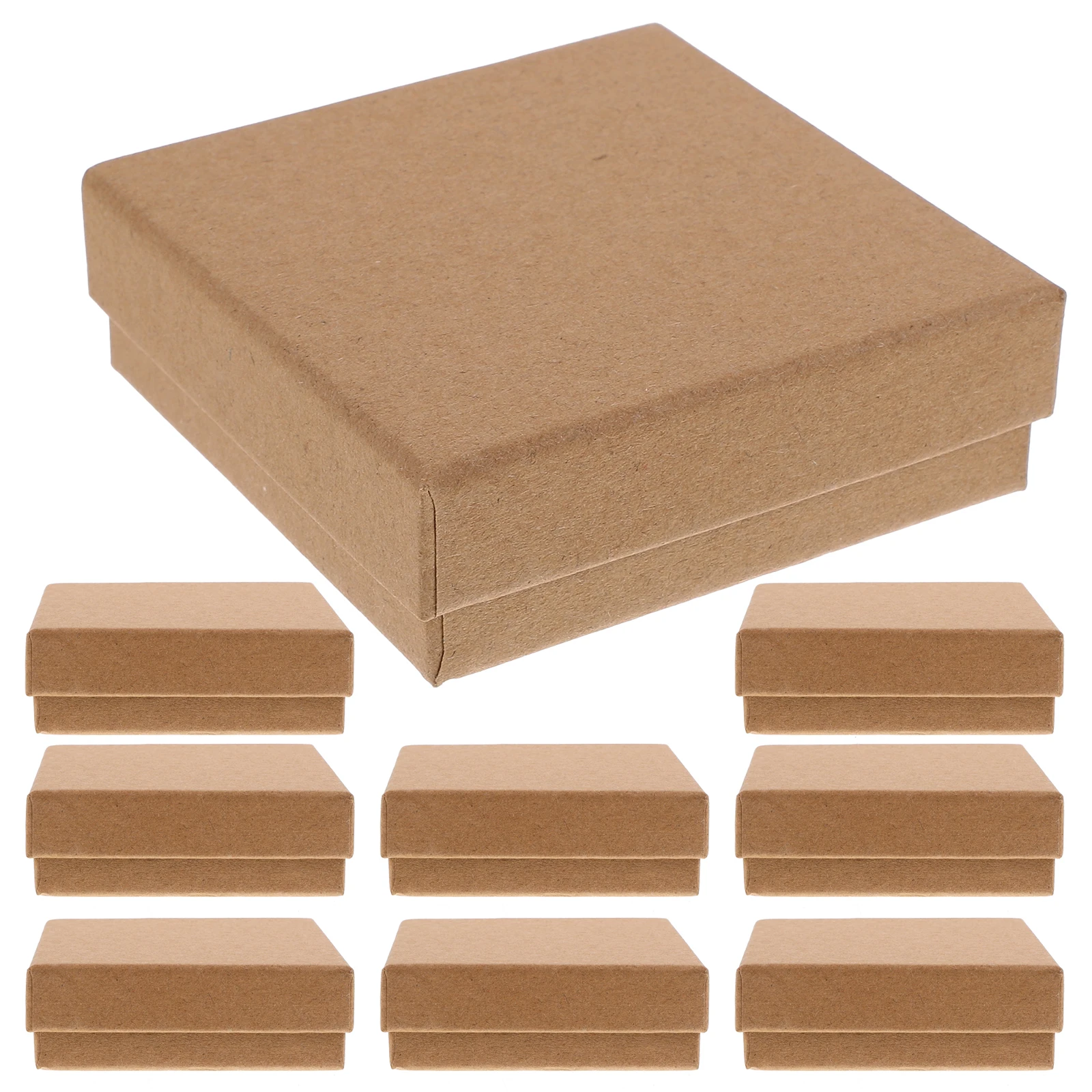 

10pcs Vintage Jewelry Boxes 9X9X3cm With Sponge for Necklace Ring Earring Gifts Packaging Small Decorative Storage