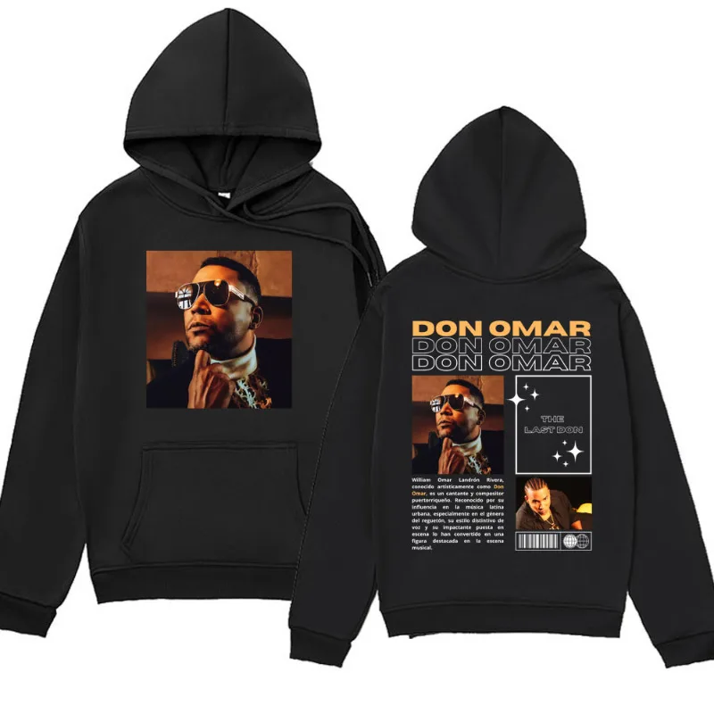 

Rapper Rare Singer Don Omar The Last Don Graphic Hoodie Men's Women Hip Hop Oversized Hooded Sweatshirts Vintage Harajuku Jumper