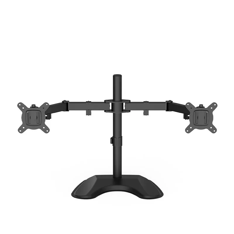 10-32 Inch Dual Screen Monitor Arm Stand with Tilt & Rotate Function, Desktop Base PC Monitor Mount, Support