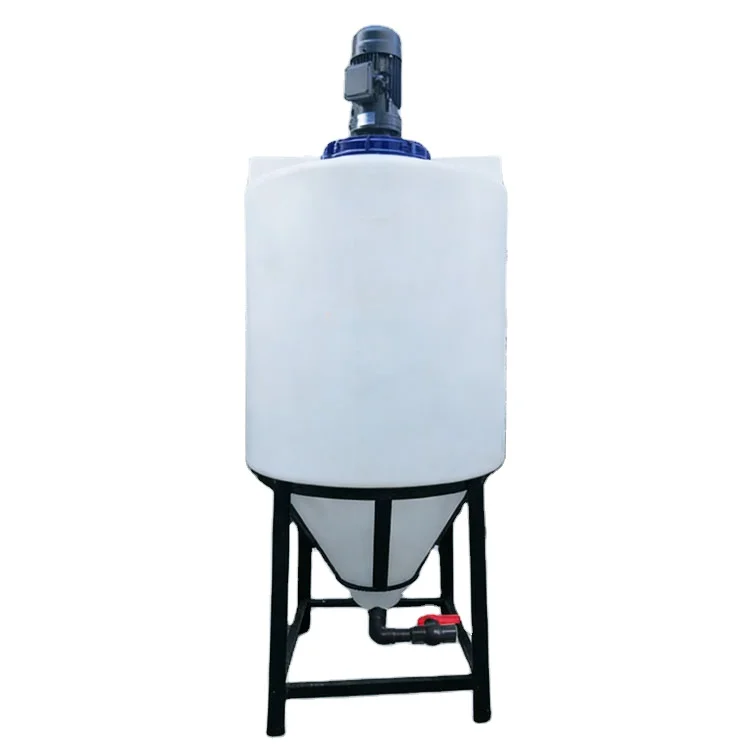 High Quality PE Plastic Mixing Tank with Agitator for Detergent Powder Chemical Processing Anti-Acid Alkali Industrial Equipment