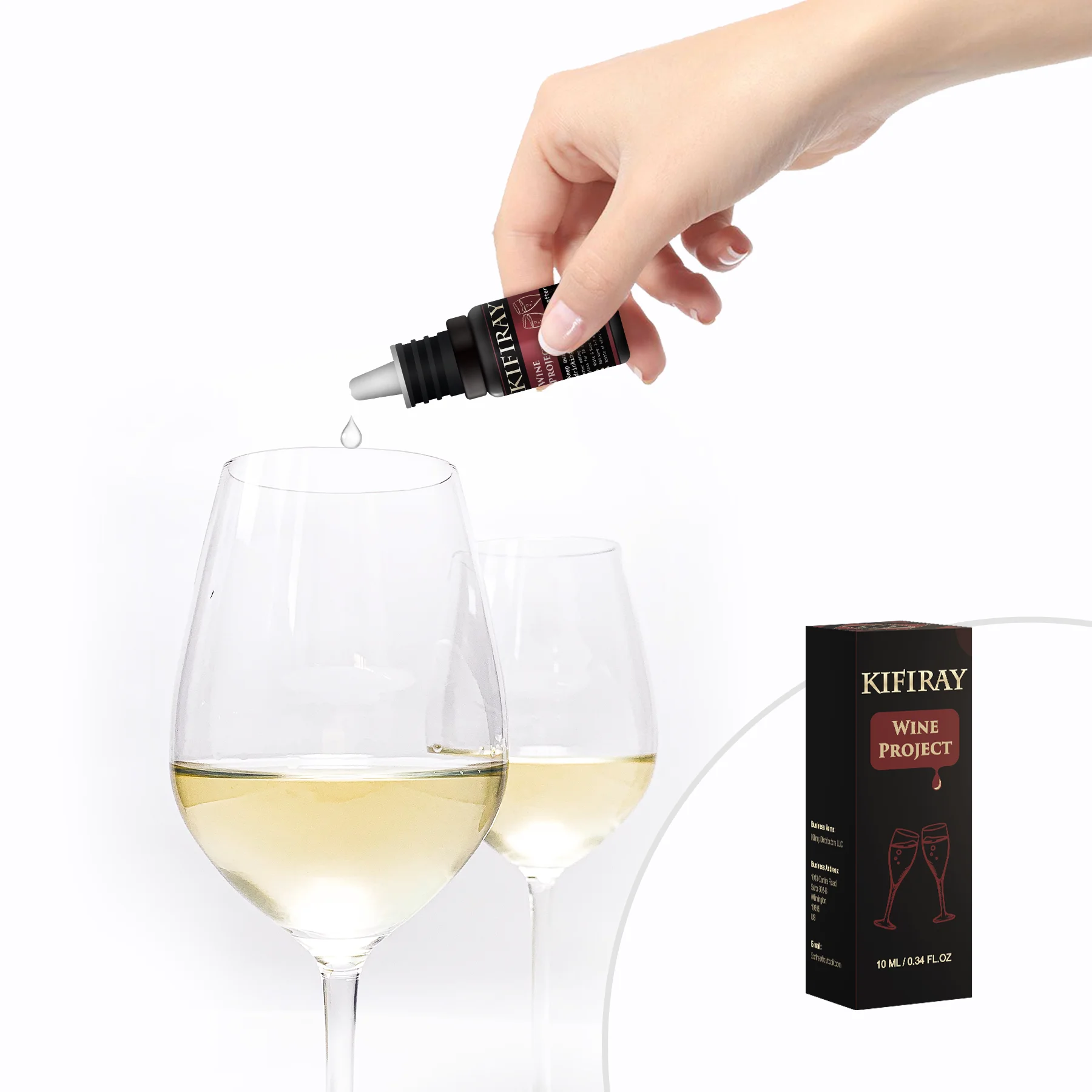 

Kifiray Wine Project, Wine Headache drops, remove wine sulfites and histamines, stay away from headaches and allergies