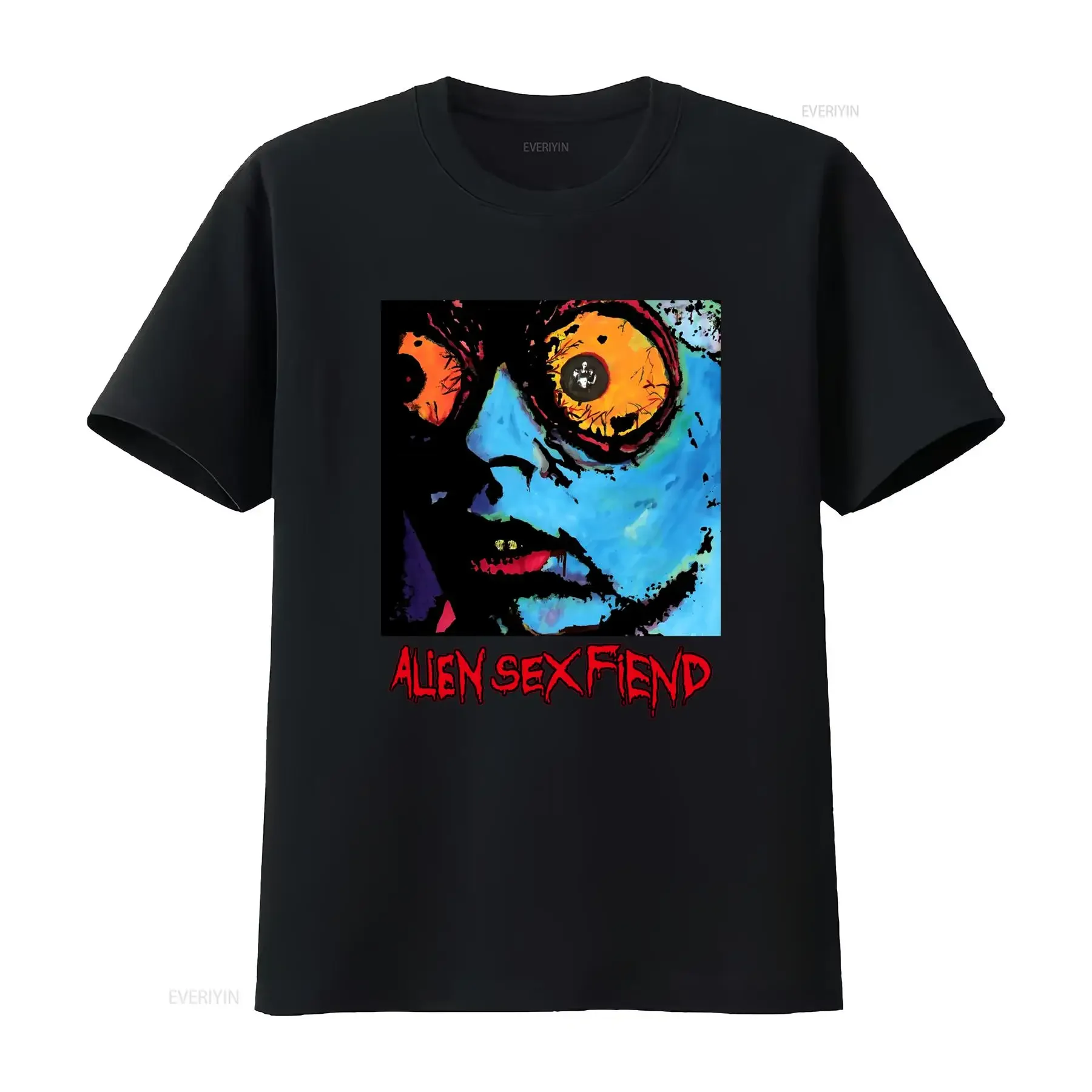Alien Sex Fiend Band T Shirt Black  All Sizes S 5XL Unique Art Print Design Perfect for Rock Fans TA4489 vintage Washed