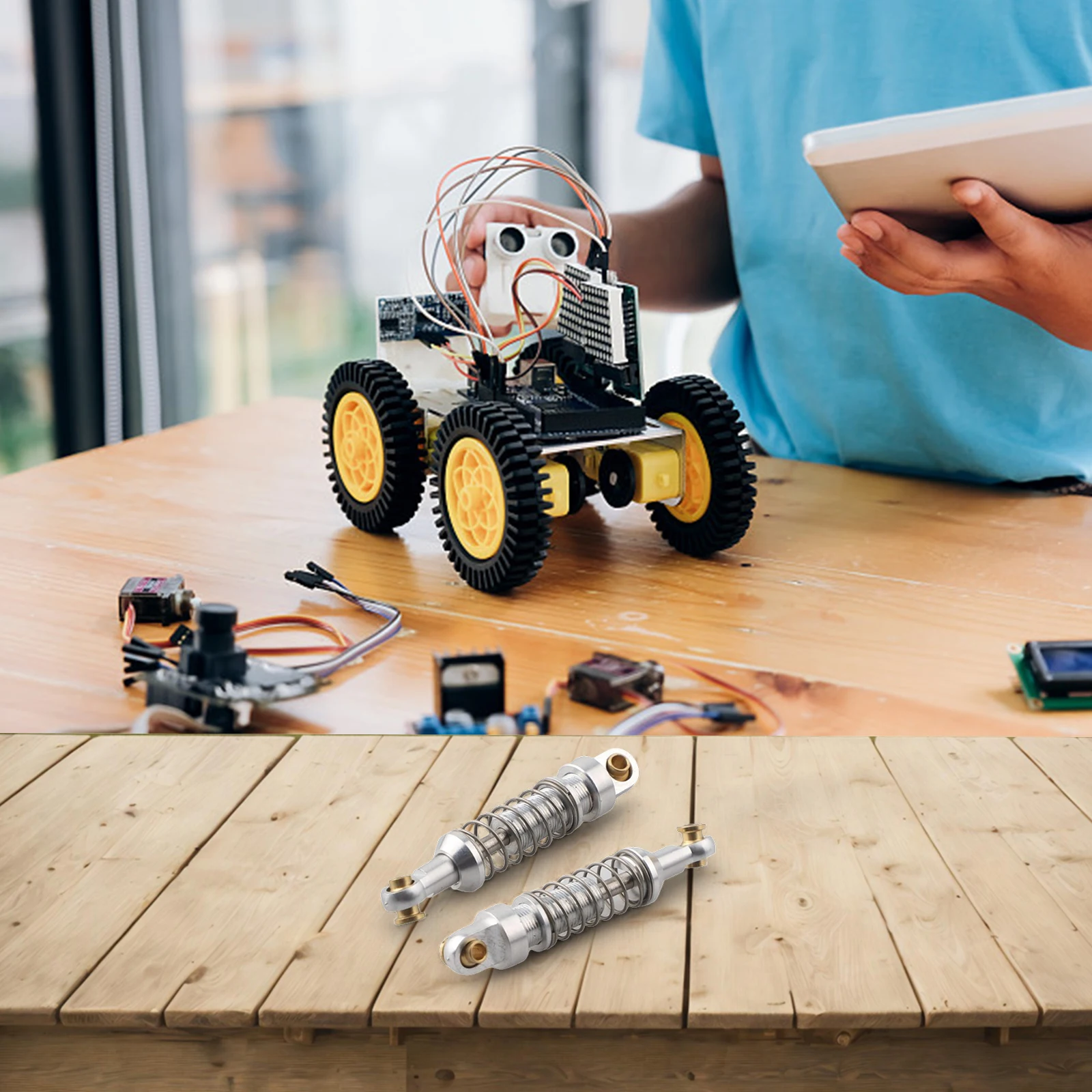 1 conjunto de amortecedores traseiros, base fixa, conjuntos de cobre para mn82 para lc79 para mn78 para carro crawler rc 1/12 peças de amortecedor traseiro