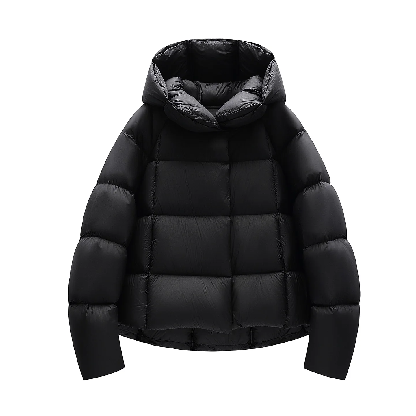 고급 클라우드 퍼프 90 화이트 구스 다운 여성용 숏 후드 다운 재킷 2025 겨울 신상 후드 브레드 재킷 따뜻한 파카