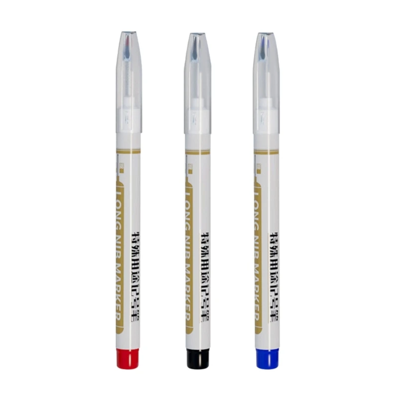 

3/4/6Pcs Deep Hole Marker Pen 20mm Long Tip Marker Carpenter Marker Water Resistant Drill Hole Marker Woodworking Tool Dropship