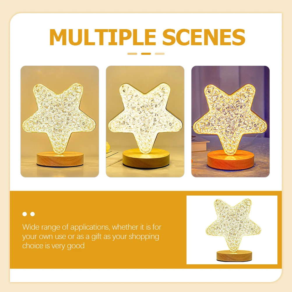 

USB Night Light Star Design Adjustable Brightness Vivid Decoration for Bedroom Desk Home Office Kids Room Creative Room Decor