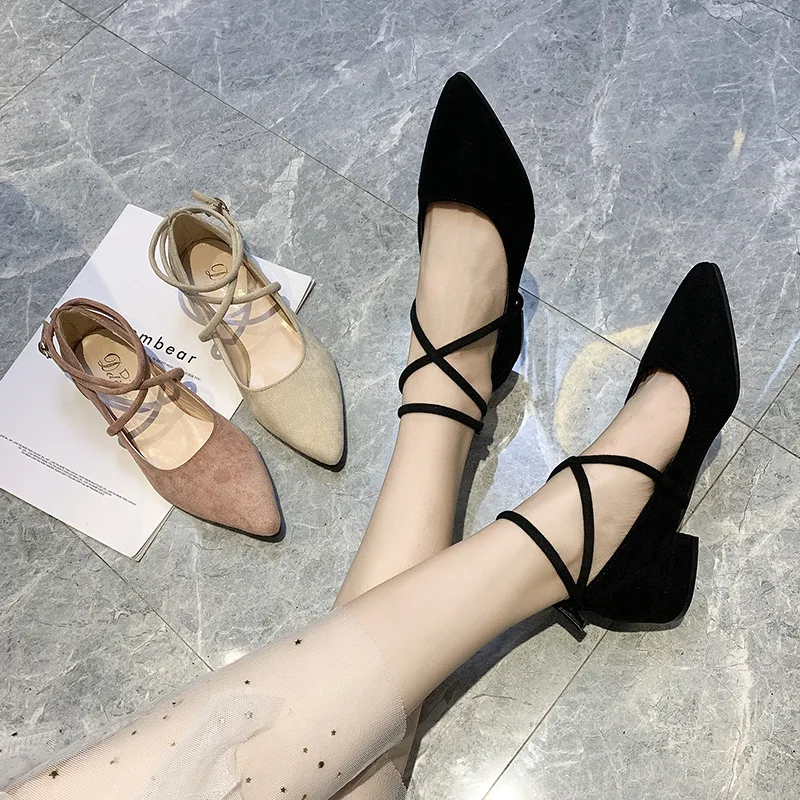 2023 New Fashion Spring Autumn Women Shoes Black Flats Ladies Shoes Pointed Toe Flat Shoes Fashion Women\'s Flat Shoes Size 34-41