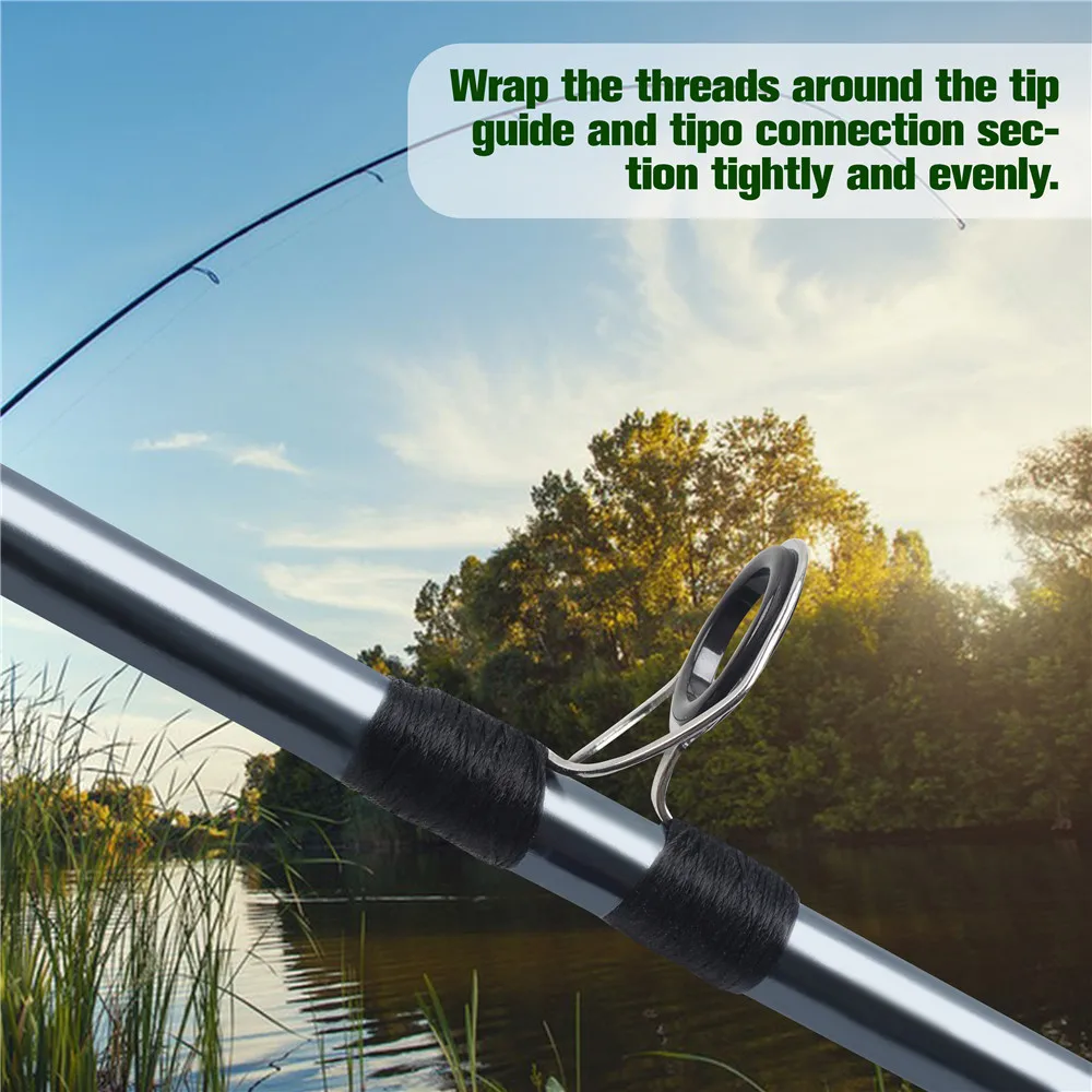 1200M/1800M Fishing Rod Guide Wrapping Line 210D/150D Tying Thread rod building supplies Fishing Rod Repair Kit