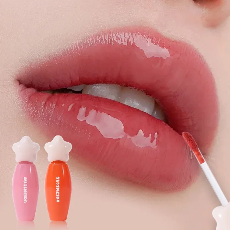 

Translucent Mirror Lip Glaze Doe Lips Moisturizing Whitening Lipstick Easy to Color Lasting Hydration Atmosphere Feeling Makeup