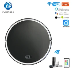 Purerobo F8 Robot Vacuum Cleaner Wet Dry Smart Home Mop APP WIFI&Remote Control Smart Automatic Reharge Dust Removal Black Robot