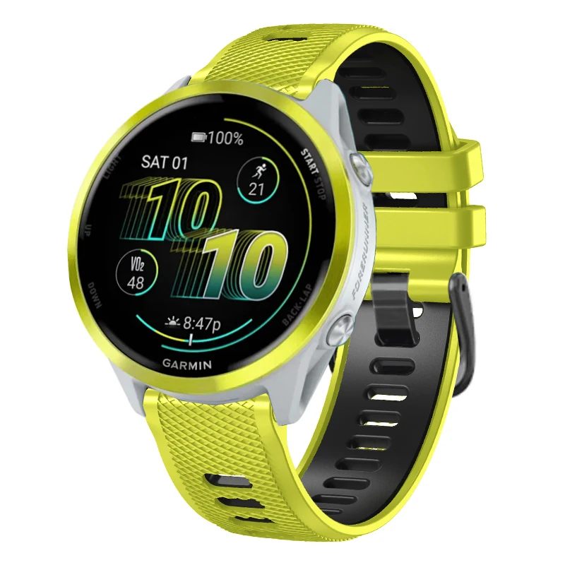 VENU 2 3 Garmin Forerunner 570 47MM 265 255 음악 965 745 시계 밴드 22mm 손목 밴드 팔찌 용 투톤 스포츠 실리콘 스트랩