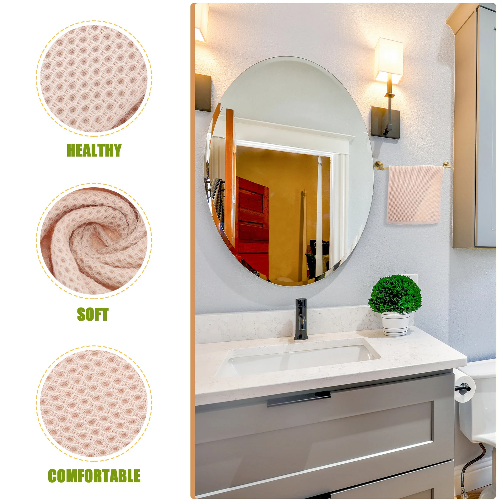 

Хлопковая мочалка сотового дизайна, дышащее, впитывающее пот спортивное полотенце для тренировок в тренажерном зале, фитнеса, пешего туризма, бега, ежедневного использования