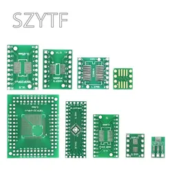 10PCS SOP Patch Adapter Board SOP8 SOP10 SOP14 SOP16 SOP20 SOP24  SOT223 QFP32-100 QFN32 QFN40  TQFP QFN IC Test Board PCB Board