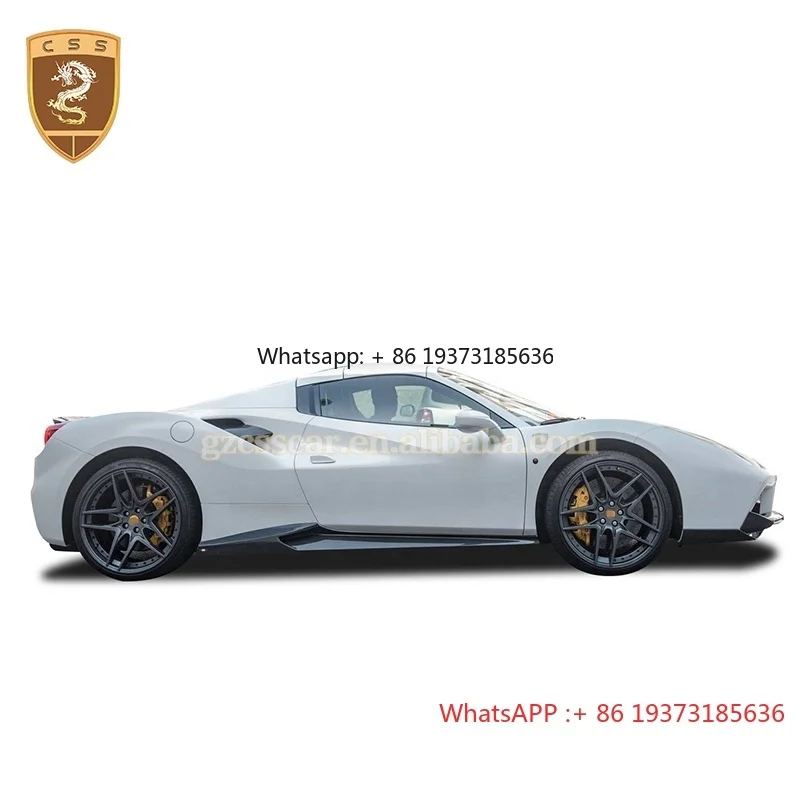 

Детали тюнинга. Боковые юбки из углеродного волокна в стиле Novi для Ferrari 488.