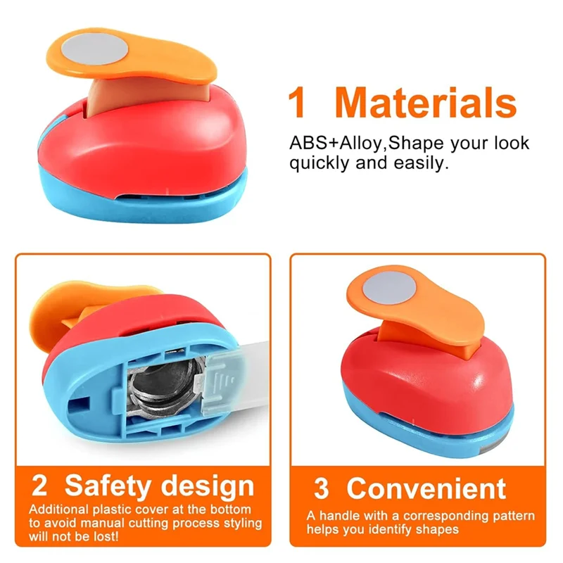 

Reliable-Paper Crafts Circle Punches - 6 Sizes Of Circle Cutters, Including 3-Inch Circle Punches, In Random Colors,For Crafts,P