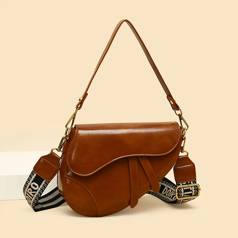 

Luxury Minimalist Commuter Tote Bag Elegant Crossbody Handbag Vintage Letter Logo Designer Leather Messenger Purse