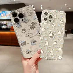 Cartoon Dog Transparent Soft Phone Case For Xiaomi Redmi Note 13 Pro 5G 12 4G 12S 13C 12C 10C 11 10 10S 11S 9S 9 8 A2 A1 Plus A3