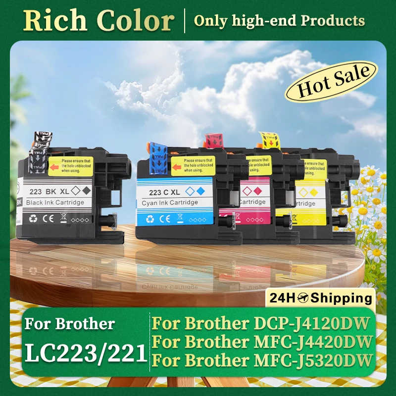 LC223 LC221 Compatible for Brother Printer Ink Cartridge DCP-J562DW J4120DW MFC-J480DW J680DW J880DW J5320DW J5620DW Printer
