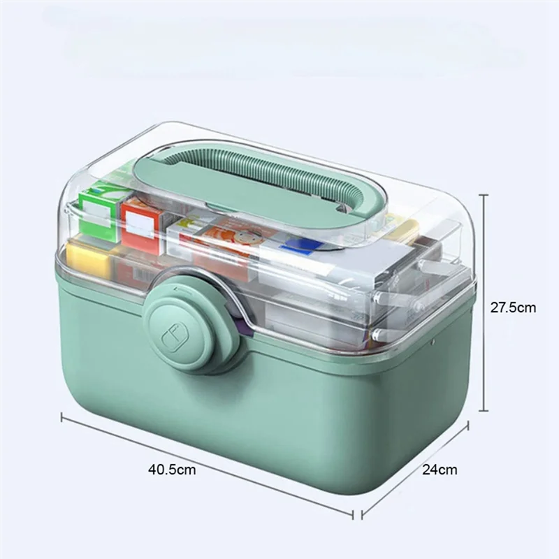 

Big Capacity Family Medicine Organizer Box Medicine Family Kit Box